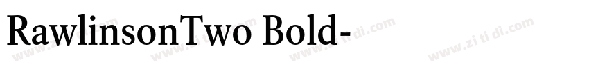 RawlinsonTwo Bold字体转换